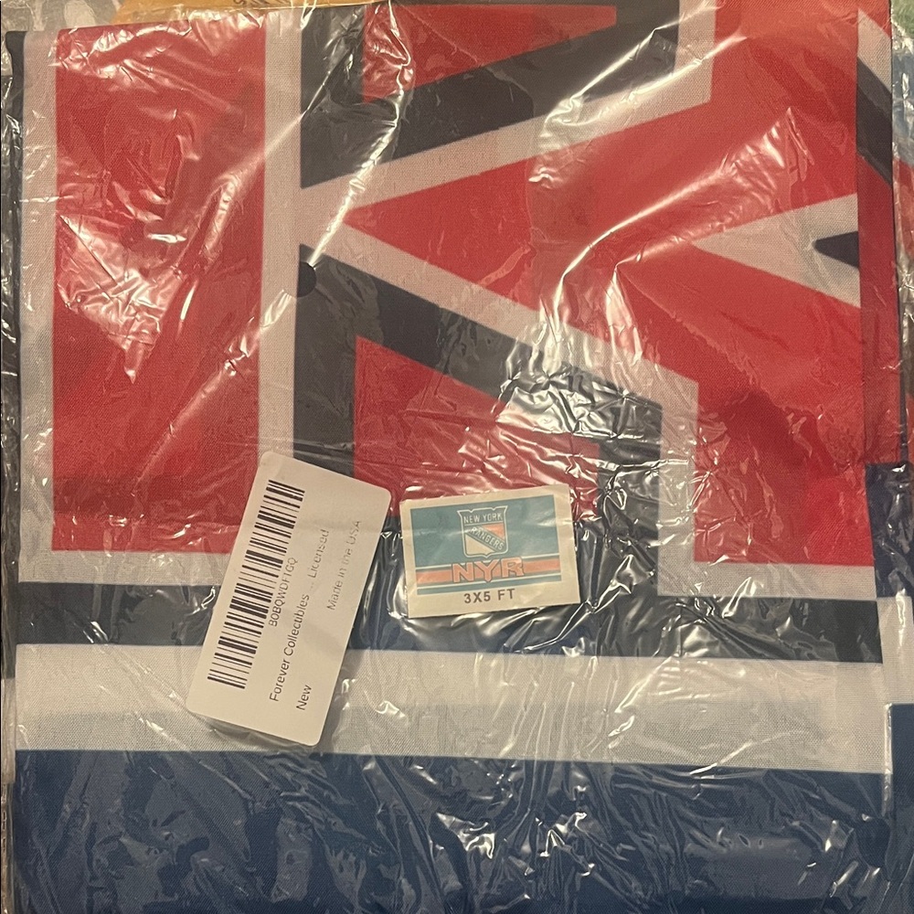 NWT Red and Blue NHL New York Rangers Flag